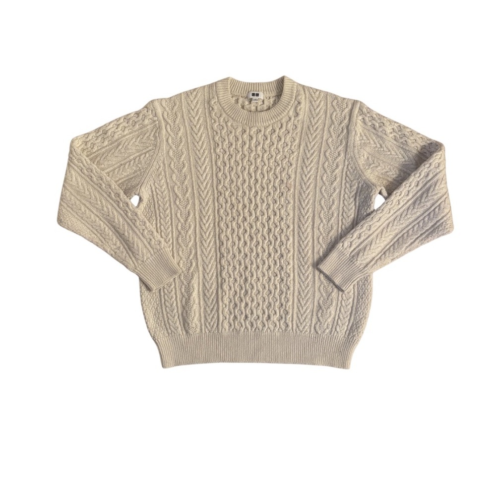Uniqlo Cream Cable Knit Sweater